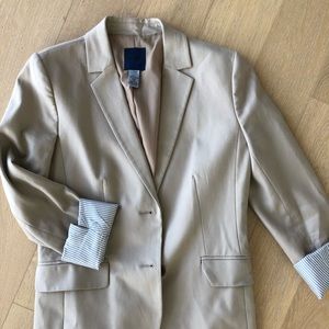 JCrew Suit Jacket In Khahi beige color